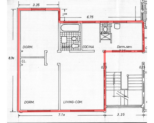 Santiago, 3 Dorm., 2 Baños, 64 M2