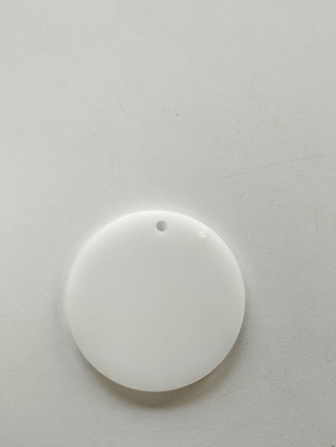 50 Circulo Acrílico Blanco 3mm. Diámetro 5cm, Con Orificio.