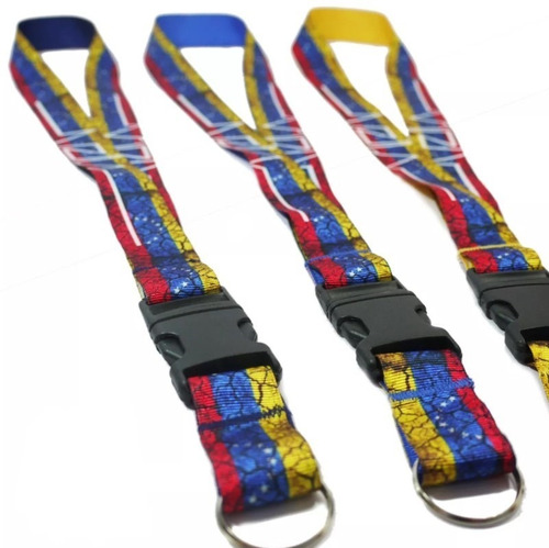 Imagen 3 de 6 de Cintas Llavero Logo Full Print Desmontable Argolla Pack 100