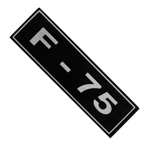 Imagem 3 de 3 de Plaqueta Placa Adesiva Do Paralama F75