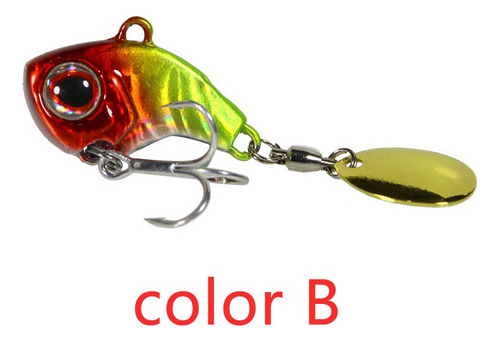 6pc 13g Metal Vib Isca De Pesca Isca Spinner Afundando Giran