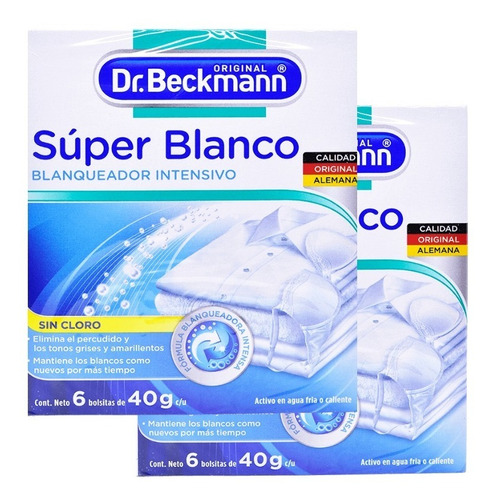 Dr Beckmann Super Blanco Blanqueador Intensivo - Pack X2