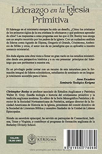 Liderazgo En La Iglesia Primitiva, De Beeley, Christopher. Editorial Publicaciones Kerigma, Tapa Blanda En Español, 2022