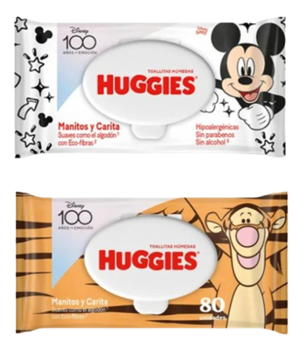 Toallas Húmedas Huggies Manitos Y Carita 12paq 80un C/u