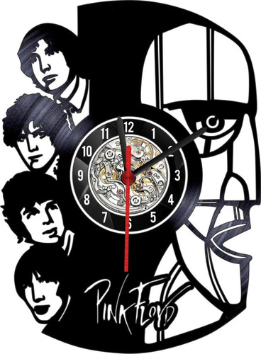 Combo Reloj En Vinilo Lp Pink Floyd + Pin Metálico