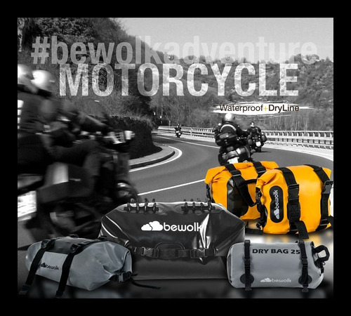 Imagen 3 de 7 de Bolso Moto Circular Estanco 35 Lts Bewolk Bb1235b