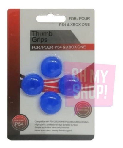 Imagen 5 de 10 de Grip Gomita Cubre Joystick Ps4 Silicona Blister X 4 Ohmyshop