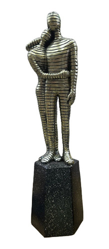 Escultura Dorada Estatua Personaje Figurine Decoración Hogar