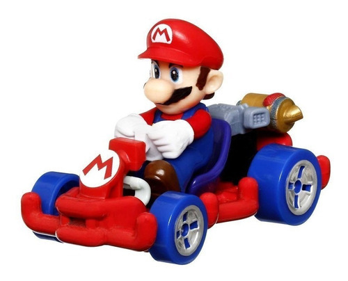 Mario Kart Hot Wheels Mix 5 2022 Vehicle - Luigi Mach 8 Color Mario