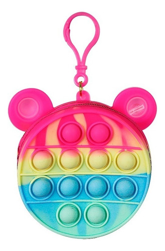 Monedero Fidget Toy Pop It Juguete Burbuja Anti Estres 1021 Color Oso Multicolor 3