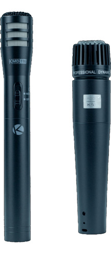 Kit 8 Microfones Bateria Kmd 108 Kadosh Igreja Show Top Cor Preto