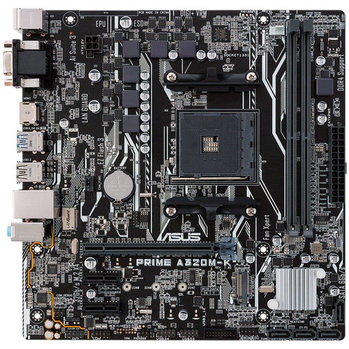 Placa Mãe Asus Amd Ryzen A320m-k/br Suporta Ryzen 2000 + Nfe