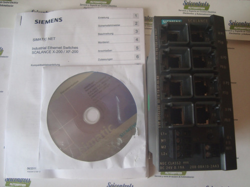 Siemens 6gk5208 0ba10 2aa3 Ethernet Switch Scalance X208 (Usado)