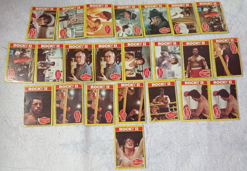 Lote De 23 Tarjetas Cards Rocky Ii Sylvestre Stallone 1979 