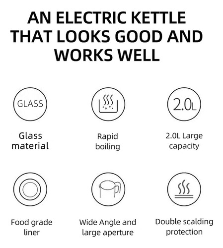 Hervidor Eléctrico Hervidor De Vidrio Para Hervir Agua