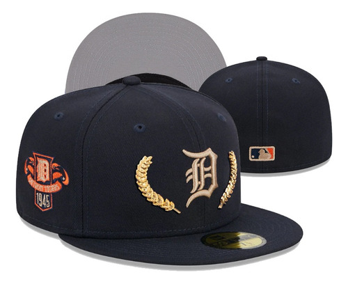 Gorra Béisbol,5a Mlb Of The Ball Of Bordado De Oro Negro I3u