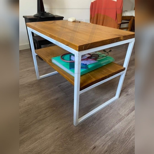 Mesa Ratona En Hierro Y Madera