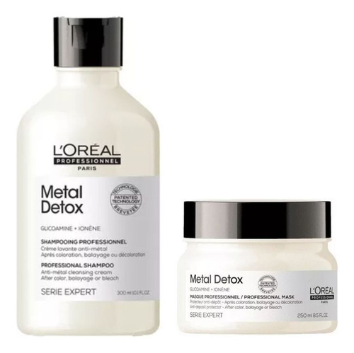 Kit Loreal Metal Detox Shampoo 300ml & Mascara 250ml