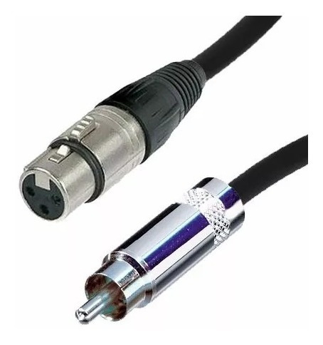 Cable De Audio Xlr Canon Hembra A Rca Neutrik Rean 1m Cabtec