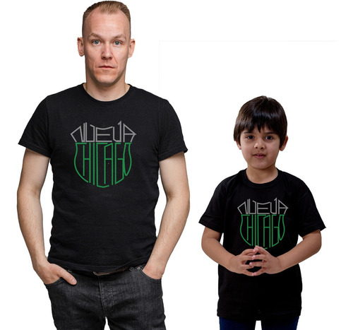 Remera X 2 Nueva Chicago  Dia Del Padre -  Papá E Hijo/a