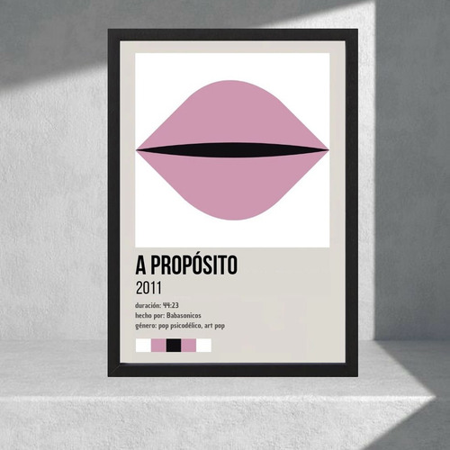 Cuadro Decorativo Babasonicos - A Propósito - A3 30x40 Rosa Negro