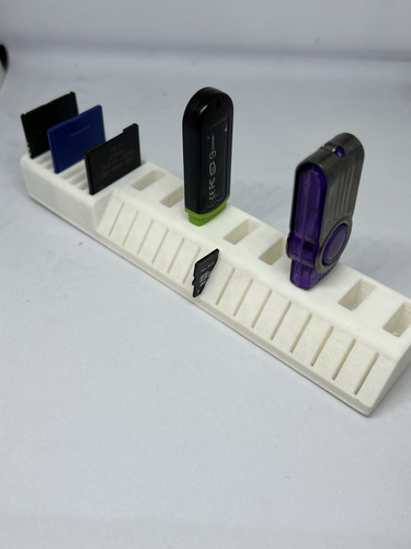 Rack Para Memorias Usb, Sd Y Micro Sd Blanco