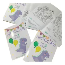 Comprar Kit Imprimible Librito Para Colorear Souvenir Dinosaurios