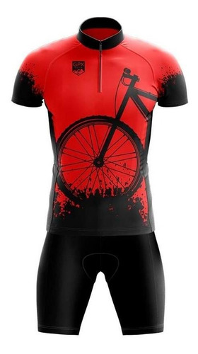 Conjunto Ciclismo Bermuda + Camisa + Luva Brinde- P A 3g