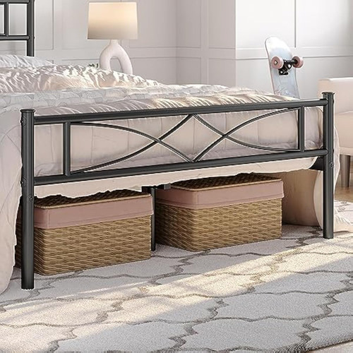 Base De Cama Matrimonial Negra Yaheetech