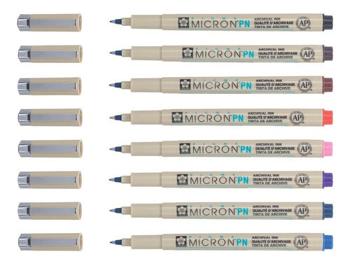 Marcador Pigma Micron Set X 8 - Mosca