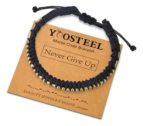 Never Give Up Pulseras Inspiradoras De Código Morse Para Muj