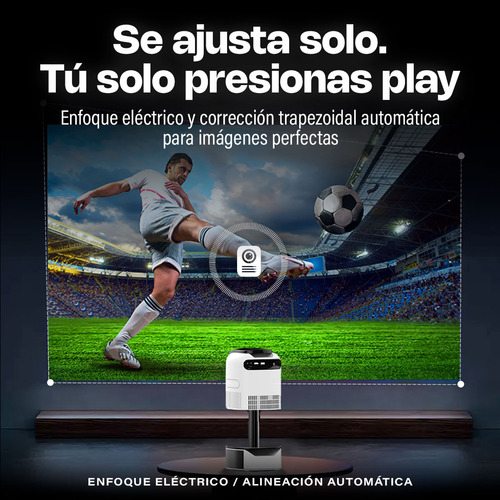 Proyector Android Wifi Portátil Hdr10 4k Con Soporte 12000lm