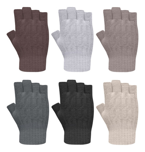 Guantes Medio Dedo Libres Cortos Para Hombre Y Mujer Unisex Azul