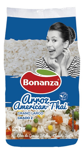 Arroz Bonanza G2 American-thai 1 Kg (3 Unidad)-super