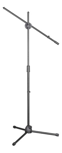 Pedestal Para Dois Microfones Smart Sm-030 Com Cachimbos Cor Cinza-escuro