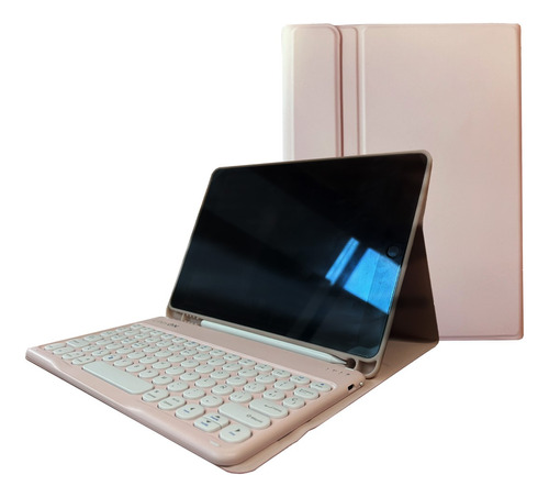Carcasa Funda + Teclado Para iPad Tablet Linkon Color 10.2"  Pink