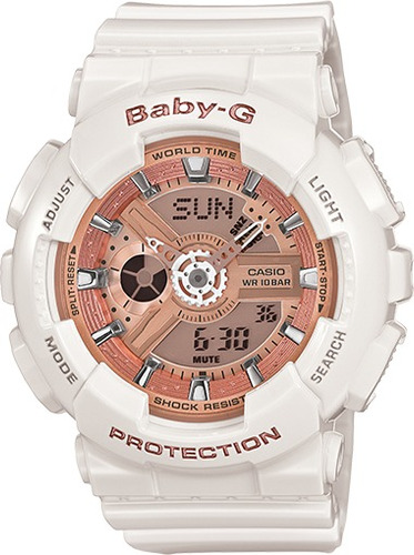 Casio Baby-g Ba1107a1  White And Gold