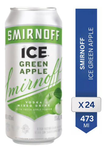 Vodka Smirnoff Ice Lata Saborizado Green Apple Pack X24