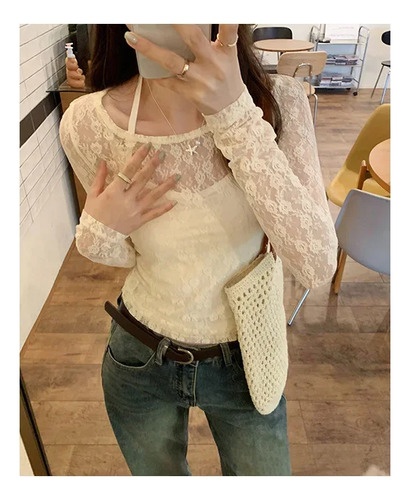 Conjunto De Camiseta Con Capucha De Encaje - Elegante Verano