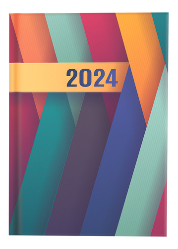 Agenda Diaria Pastel 2024 (barras De Colores)