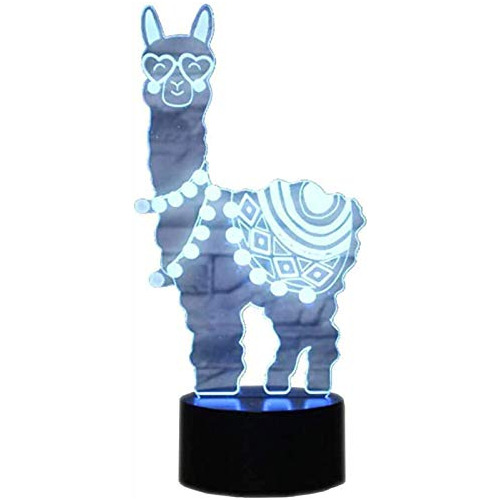 Alpaca Illusion Lamp Llama Led Night Light, Lámparas D...