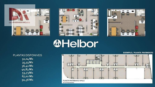 Imagem 5 de 18 de Salas De 32 A 91 M² - Sa0007
