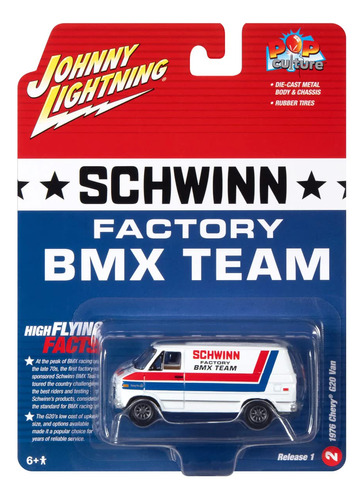 1976 Chevy G20 Van Blanco Raya Schwinn Factory Bmx Team Pop