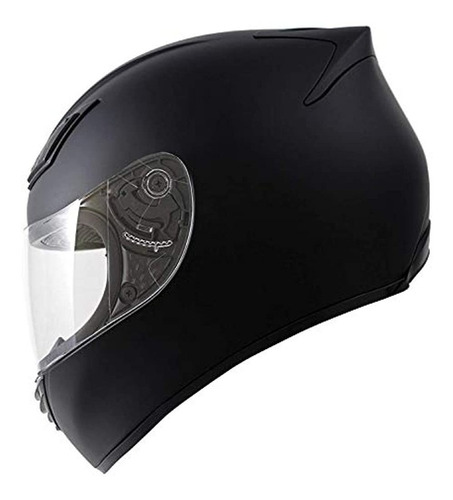 Duque Cascos Dk-120 Full Face Casco De Moto Mate Negro L Neg