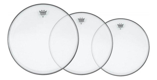 Set Parches Remo 10 12, 14 Ambassador Clear Pp-1182-ba