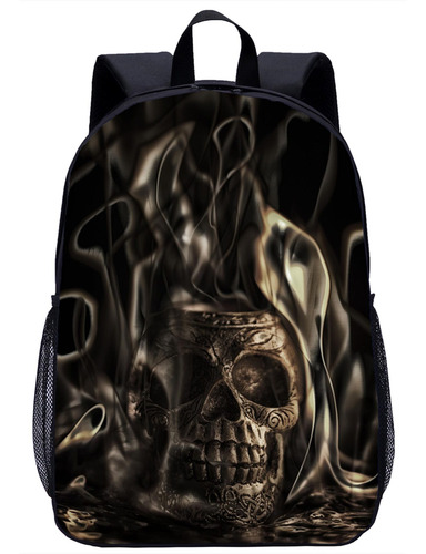 Mochila Escolar Amazon Hot Sale Con Estampado De Calaveras,