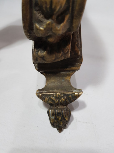 Imagen 4 de 9 de Antiguo Manijon Bronce Con Respaldo Estilo Francés Mag 59093