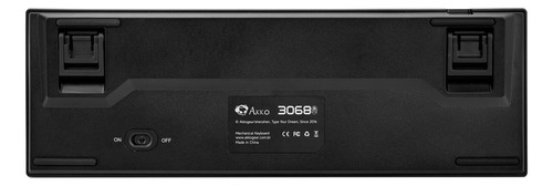 Teclado Mecânico Akko 3068b Plus Switch Orange Sem Fio 65% Preto Português Brasil