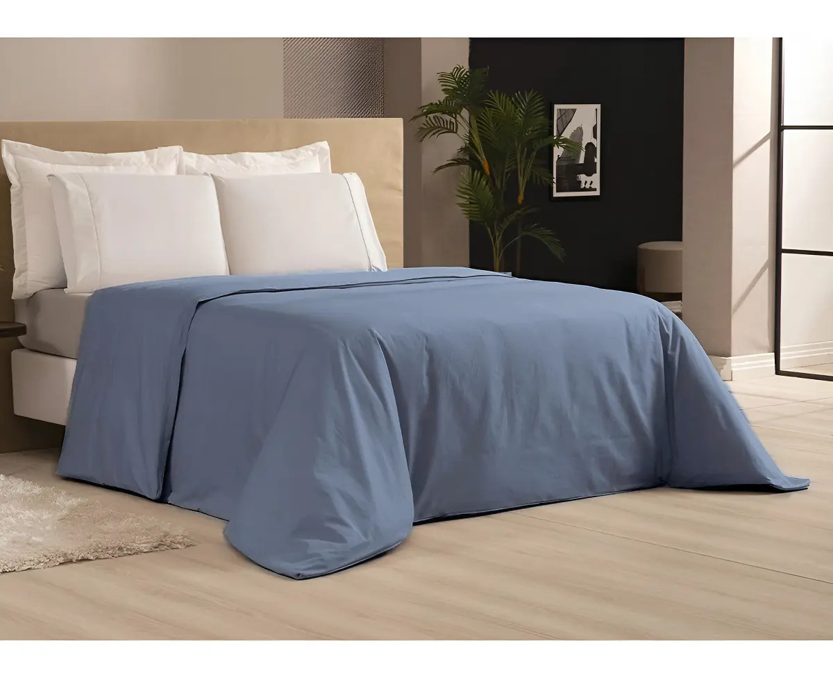 Capa De Edredom Casal Duvet Zíper 2,20 X 2,40 400 Fios Luxo Cor Grafite Yank