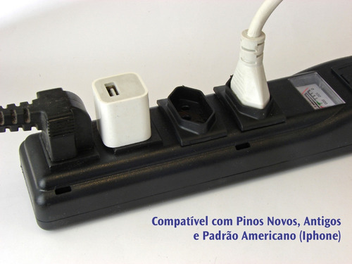 Imagem 5 de 6 de Filtro De Linha 4 Tomadas Mistas - Caixa Com 10 Peças
